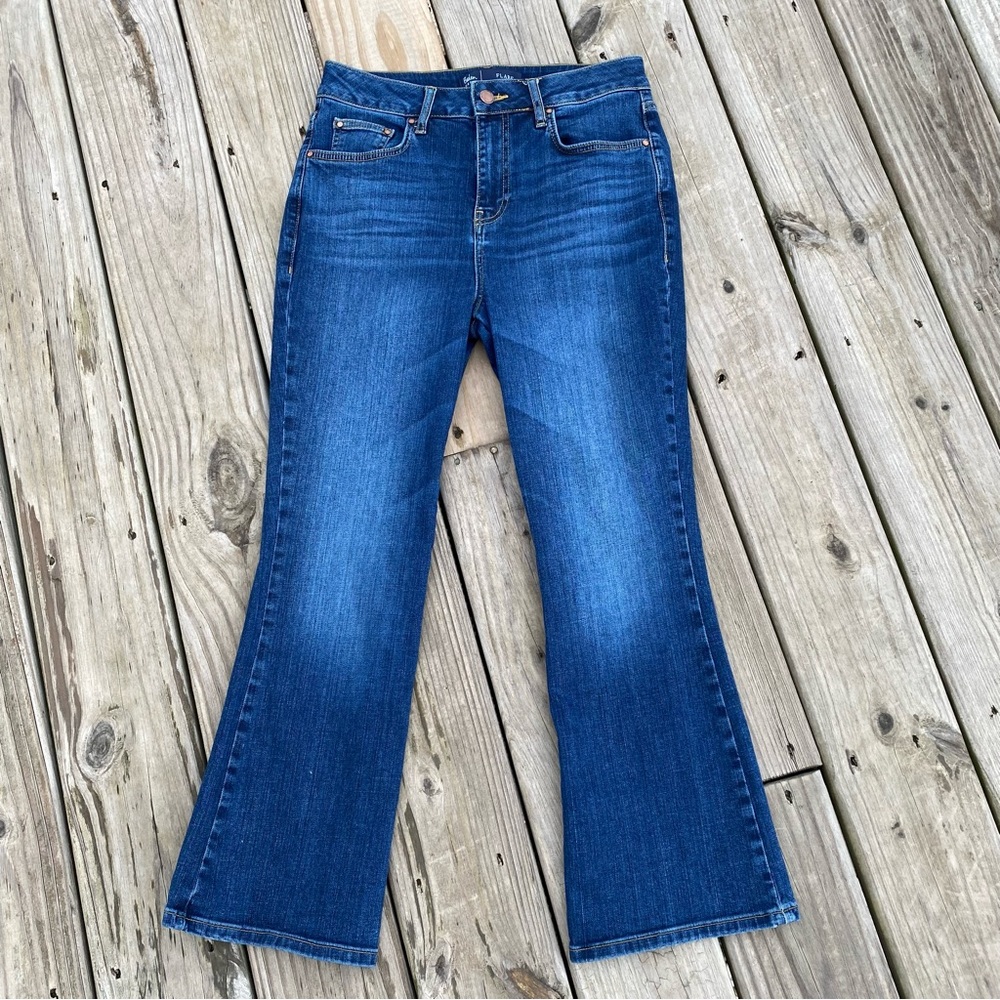 Boden Denim Fitted Cropped Flare Jean